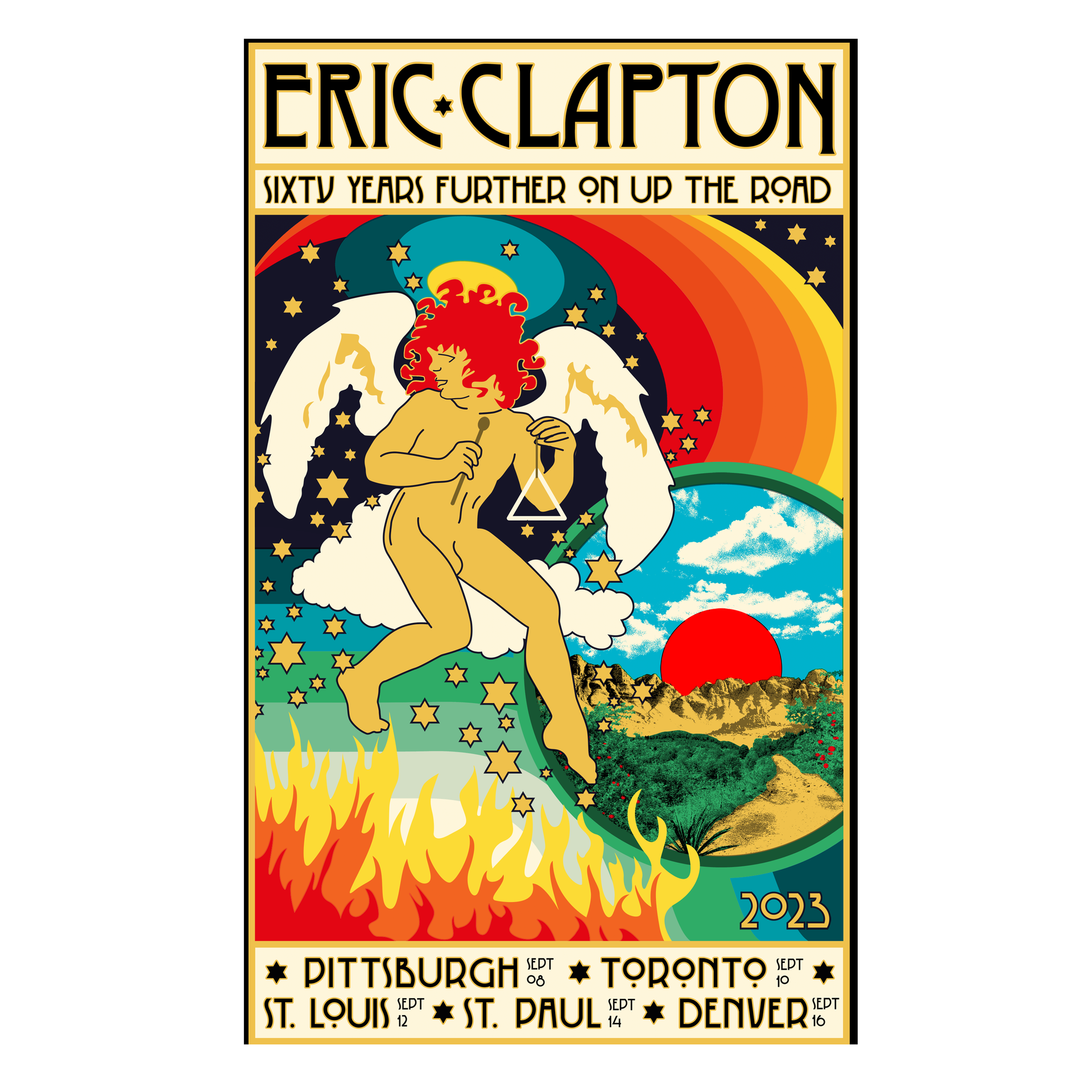 Eric Clapton 2023 Tour Poster